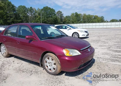 2002 Honda Civic Ex из США, поврежденный, VIN 2HGES26762H549315